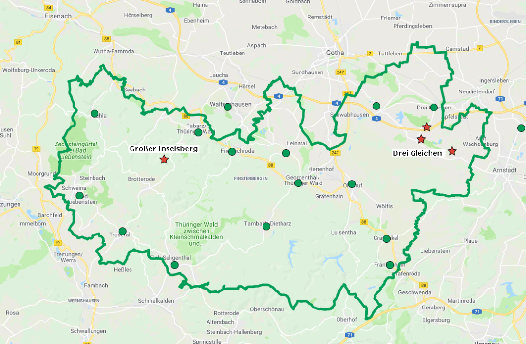 Unterwegs im GeoPark Inselsberg – Drei Gleichen - Herberge „Großer